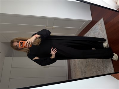 Kaşmir Dokulu Full Likralı Üçlü Siyah Takım