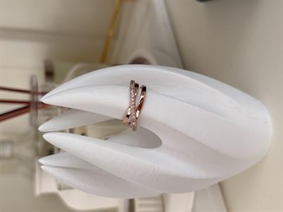 Zirkon Taşlı , Üç Sıra Çapraz , Rose Yüzük