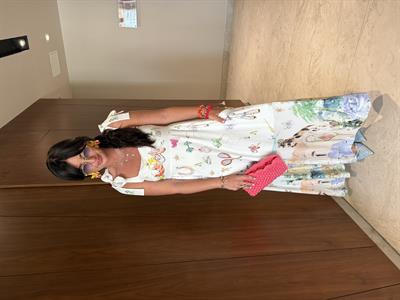 Özel Seri, Renkli Desenli Toskana Elbise