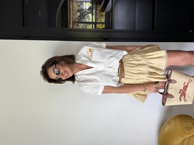 Dantelli , Sarı , Şort Etek