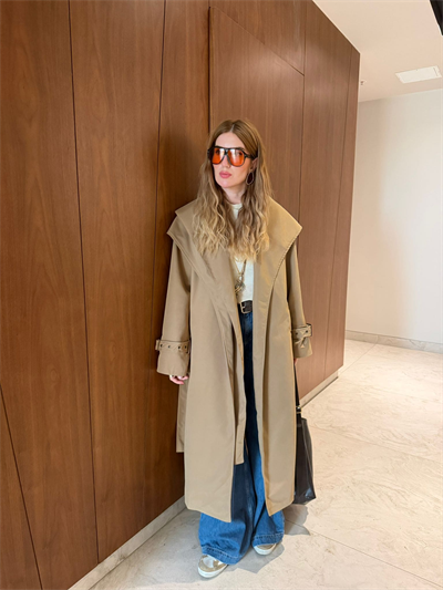 Atkılı , Premium Camel Trençkot