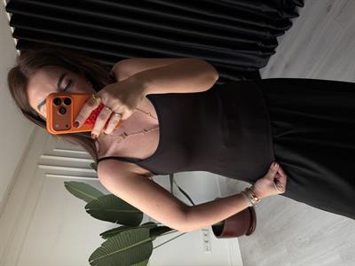 Siyah , Likralı , Askılı Bluz