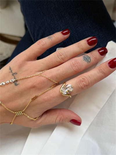 Hailey 4 Model , Damla Taş , Gold Yüzük