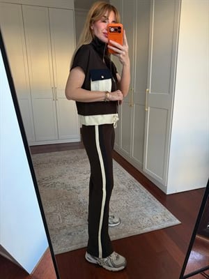 Orijinal Model Cep Detaylı Acıkahve Tasarım Takım