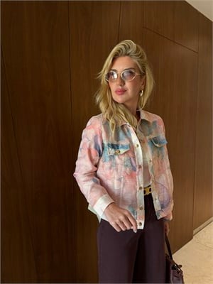 Orijinal Model Vual Çiçek Desenli, Premium Ceket
