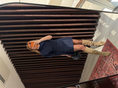 Orijinal Model , Asimetrik , Kısa Kollu , Lacivert Pelerin Elbise