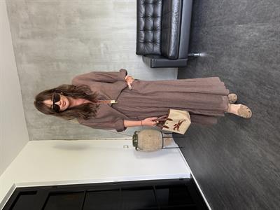 Premium , Kahverengi , Gömlek Etek Takım