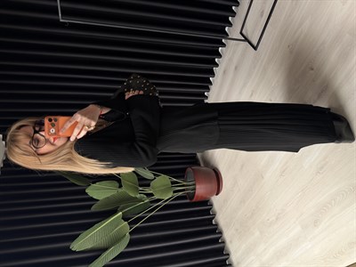 Siyah , Merserize Triko , Etekli Takım