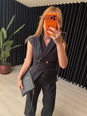 Orijinal Model Full Likralı, Yelek & Double Paça Pantalon Jean Takım 