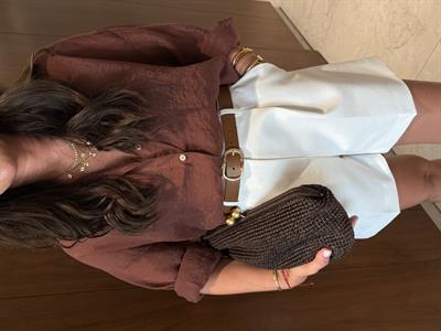 Acı Kahve , İpeksi Oversize Gömlek