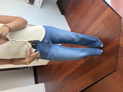 Deri Kemerli, Yumuşacık Jean Pantolon 