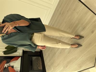 Orijinal Marka , Komple Likralı , Balon Model , Bej Jean Pantolon