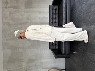 Dokulu Sweat & Pantolon , Ekru Takım