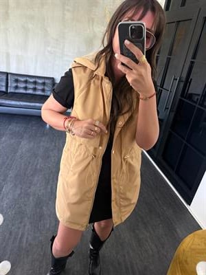 Orijinal Marka , Belden Ayarlamalı , Bej , Premium Yelek
