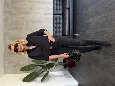 Komple Likralı , Yırtık , Füme Jean