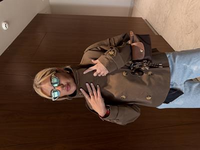 Premium Acı Kahve Dik Yaka Trençkot