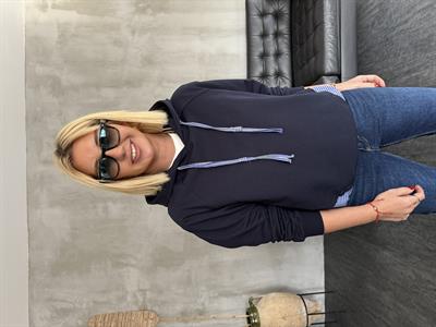 Orijinal Model , Lacivert Poplin Detaylı , Kapişonlu Sweat