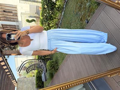 Beli Lastikli , Bebe Mavisi , Saten Pantolon