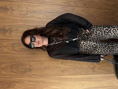 Std Beden , Siyah Tiril Bluz