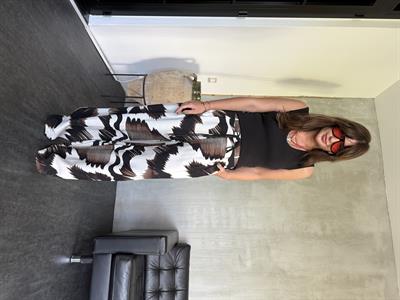 Kahve & Siyah Batik Desenli , Beli Lastikli Pantolon