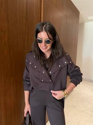 Tasarım Patpat Yakalı , Acıkahve , Premium Modal Takım