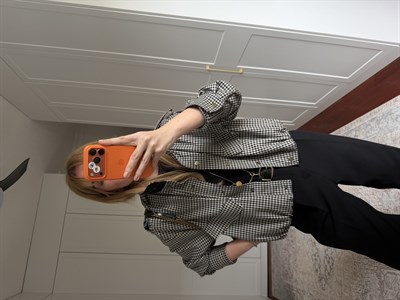 Orijinal Model , Premium , Ekoseli Bomber Ceket