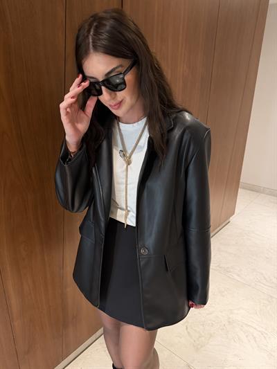 Premium Kalite , Siyah Deri Ceket