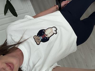 Marka Logo İşlemeli , Beyaz T-shirt