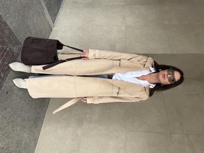 Premium , Bej , Süet Trençkot