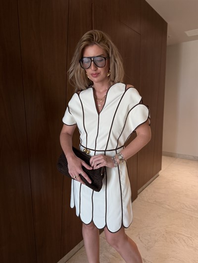Orijinal Model , Acıkahve Biyeli , Tasarım Premium Elbise