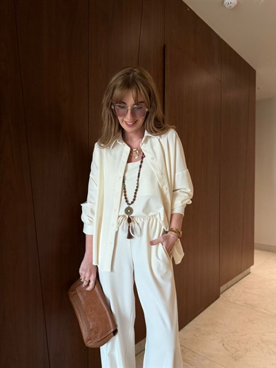 Örme Modal , Ekru , Üçlü Takım