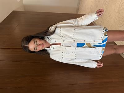 Orijinal Marka , Zımbalı , Beyaz Jean Gömlek