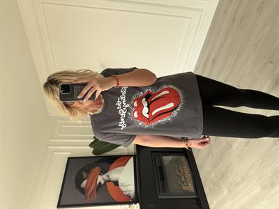 Desenli, Yazılı, Gri T-shirt