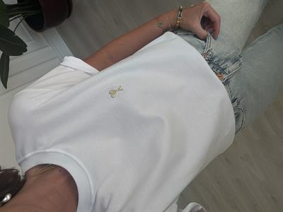 Orijinal Marka , Metal Logolu , %100 Cotton , Beyaz T-shirt