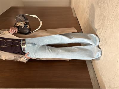 Orijinal Marka , Tencel Palazzo , Buz Mavisi Jean