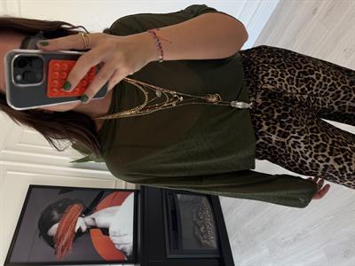 Std Beden , Zümrüt Yeşili Tiril Bluz