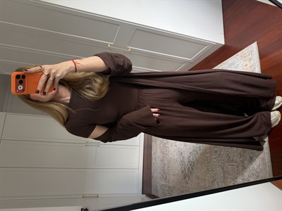 Kaşmir Dokulu Full Likralı Üçlü Acıkahve Takım