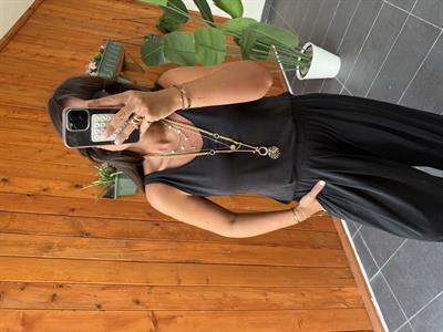 Kalın Askılı , Siyah Modal Bluz