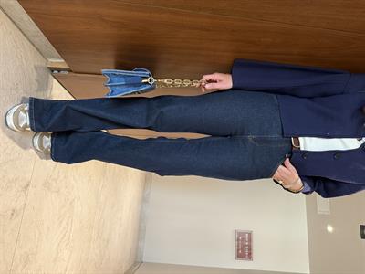 Süet Kemerli , Push Up , Likralı , Lacivert Jean