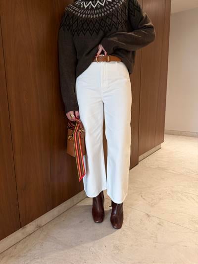 Orijinal Marka , Yumuşacık , Taba Kemerli , Beyaz , Palazzo Jean