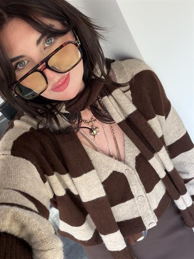 Orijinal Model , Bej & Acıkahve , Atkılı Triko Hırka
