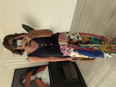 Lacivert Modal Askılı Bluz