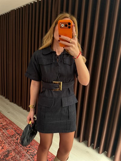 Orijinal Model , Gold Kemerli , Lacivert Jean Elbise