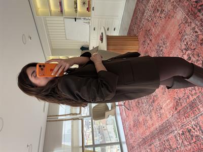 Acı Kahve Krep Kumaş , Premium Blazer Ceket