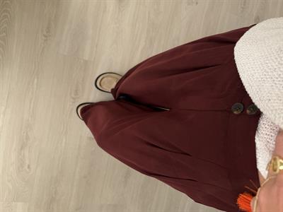 Premium , Arka Beli Lastikli , Bordo Tencel Palazzo