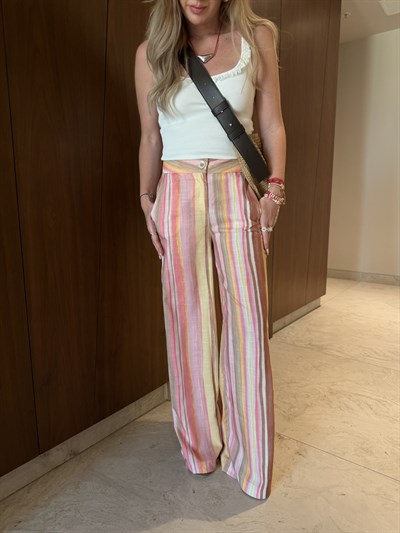 Orijinal Model , Pastel Renkli Tiril Pantolon