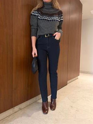 Full Likralı , Lacivert , Kesik Paça Jean