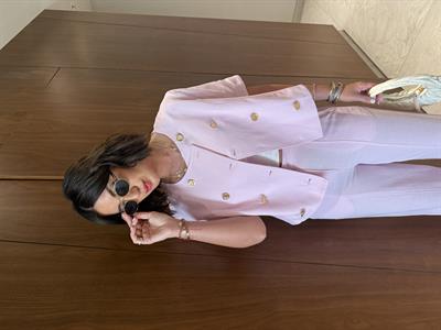 Orijinal Model , Gold Düğmeli , Ceket & Pantolon , Pembe Takım