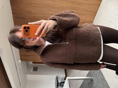 Orijinal Model, Acıkahve Teddy Sweat Mont