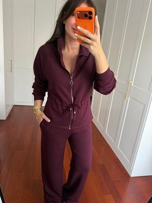 Orijinal Marka , Belden Büzgü Detaylı , Mürdüm Modal Takım